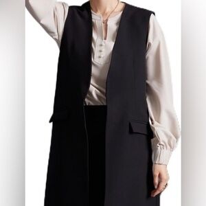 Women's Black Sleeveless blazer